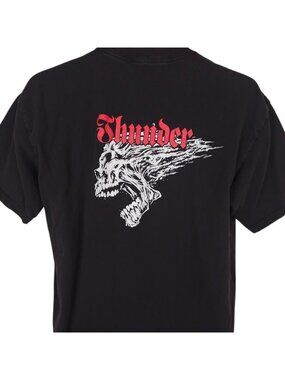 Thunder Trucks T Shirt Mens Size Large Black Skull Skateboarding Skater Tee